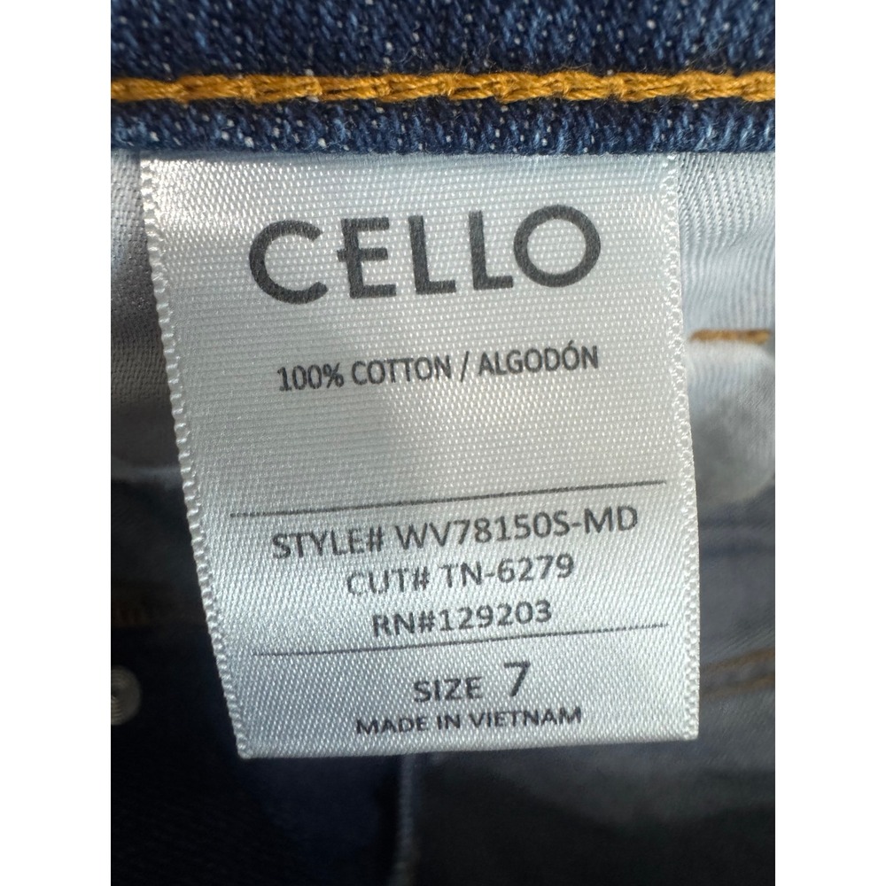 Cello High Rise Distressed Straight Leg Jeans Size 7 Medium Wash - Picture 4 of 8